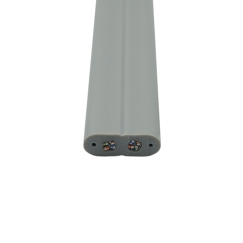 স্টিল ওয়্যার এবং 2 Cat6 প্যাচ ক্যাবল সহ লিফট ফ্ল্যাট তার