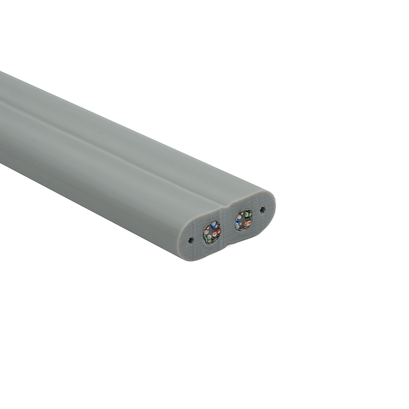 স্টিল ওয়্যার এবং 2 Cat6 প্যাচ ক্যাবল সহ লিফট ফ্ল্যাট তার