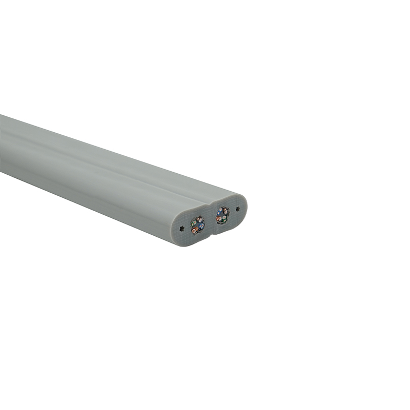 স্টিল ওয়্যার এবং 2 Cat6 প্যাচ ক্যাবল সহ লিফট ফ্ল্যাট তার