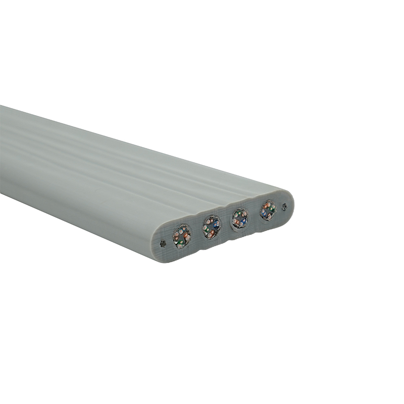 ইস্পাত তার এবং 4 Cat6 প্যাচ তারের সঙ্গে লিফট ফ্ল্যাট তারের